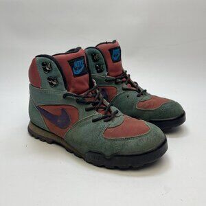 Vintage 1991 Nike Hiking Boots Trail Shoes Red / Purple Green / Wom Sz7 US Read